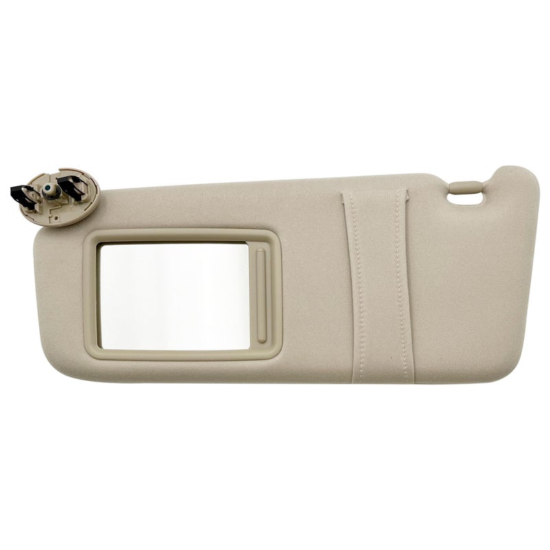 State Warehouse Left Driver Side Sun Visor Fit for 2007 2008 2009 2010 2011 Toyota Camry Without Sunroof and Light-Beige - Image 1
